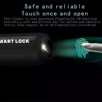 Замок с отпечатком пальца M01 USB Smart Keyless для ящика дорожного чемодана (черный)