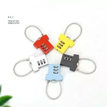 Замок с паролем из алюминиевого сплава, стальная проволока, чемодан, кодовый замок, многофункциональный замок безопасности серебряный