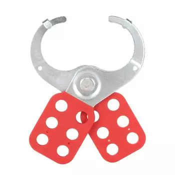 Замок с замком 6 отверстий стальной промышленный замок безопасности замок с замком навесной бирка красный серебристый