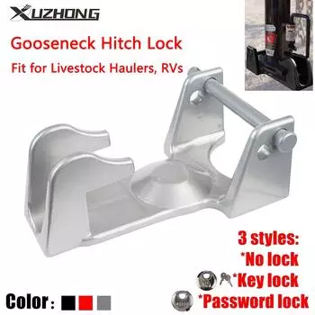 Замок сцепного устройства с гуськом, модель TL-50, замок для прицепа с муфтой, тяжелые замки для прицепов с гуськом, подходят для скотовозов, автофургонов чёрный