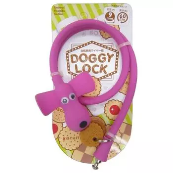 Замок TS BIKE Doggy Lock розовый 9мм60см DG-01 розовый
