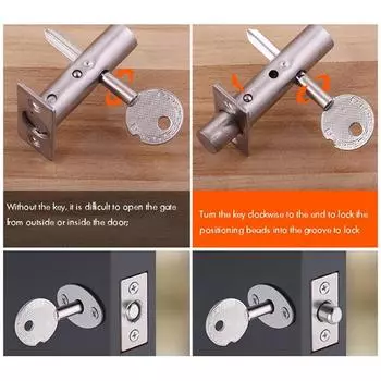 Замок врезной ключ ключа Тубвелл противопожарной двери спрятанный нержавеющей сталью с длинным сердечником