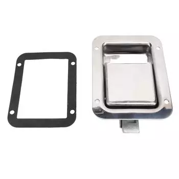 Замок-защелка для ящика для инструментов грузовика из нержавеющей стали 4,72x3,66 дюйма, замок-защелка для двери прицепа для каравана, автофургона