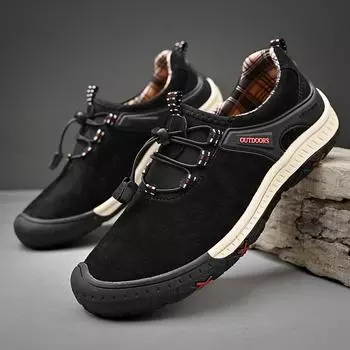 Замшевая кожа повседневная обувь для мужчин классические походные кроссовки мужская обувь для походов большие размеры 38-48 38 серый