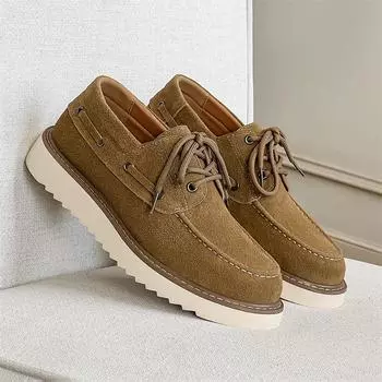 Замшевая кожаная мужская обувь, удобная повседневная обувь для скейтборда, прочные кроссовки для отдыха, легкая прогулочная обувь, мужская модельная обувь 38 хаки