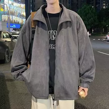 Замшевая мужская куртка на весну Мужская бейсбольная куртка на осень Мужская куртка на весну и осень S