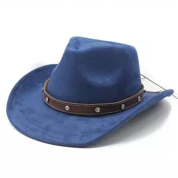 Замшевая перевернутая ковбойская шляпа Мужские и женские шляпы Мужские и женские этнические шляпы с загнутыми полями Шляпы в стиле французского джаза M56-59cm