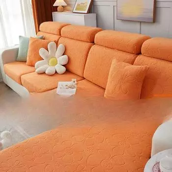 Замшевая подушка для дивана, универсальный нескользящий современный чехол на четыре сезона, чехол для дивана, универсальная эластичная подушка для дивана, простая подушка 65-85cm*65-95cm*5-20cm