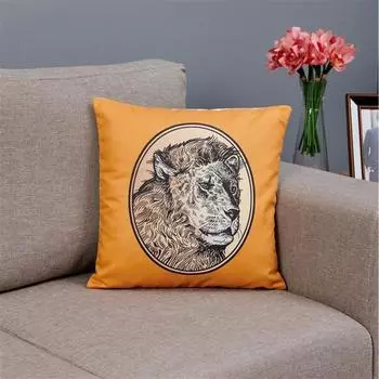 Замшевая подушка Nuvomon Wild W3 Оранжевая 43x43 см