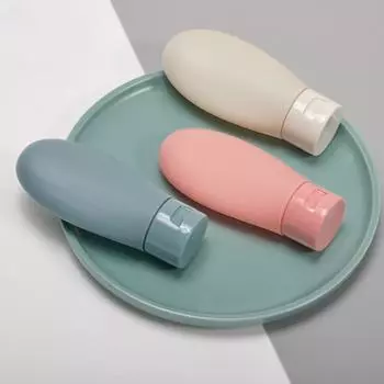 Замшевая полиэтиленовая бутылка, косметическая бутылка для хранения, шампунь, лосьон, дорожный набор бутылок для хранения 60ml 3pcs