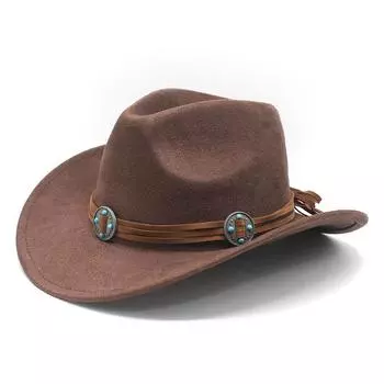 Замшевая шляпа-цилиндр с загнутыми карнизами для мужчин и женщин, шляпа для путешествий на открытом воздухе, шляпа в стиле джаз, этнический стиль M56-59cm