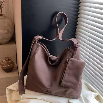 Замшевая сумка через плечо женская легкая роскошная повседневная сумка-мессенджер высокого класса розовый