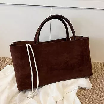 Замшевая сумка-тоут для женщин Hobo Fashion Shopping Purse Lightweight Faux кофейный