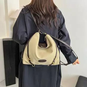 Замшевая сумка-тоут, женская, вместительная, рюкзак для поездок на работу, повседневная сумка через плечо, модный дорожный рюкзак хаки