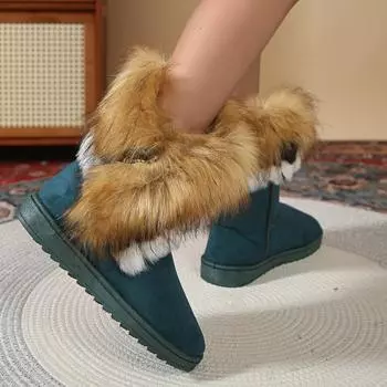 Замшевые черные женские зимние сапоги средней длины, коричневые женские туфли, полувысокие, элегантные, с низким каблуком, удобные, новые, рок, весна 2024, шик 36