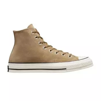 Замшевые кроссовки унисекс Converse Chuck 70 High Sand Dune Brown Egret Black A01457C 36.5