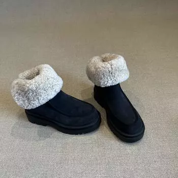 Замшевые матовые зимние новые универсальные термо ботинки с застежкой-молнией сзади короткие зимние ботинки 35 хаки