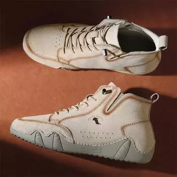 Замшевые мужские ботинки, новейшие осенние ботильоны ручной работы, большие размеры 38-46, легкие кроссовки, мужские Hombres Botas 38 серый