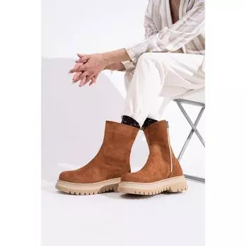 Замшевые повседневные легкие ботинки на толстой подошве Olle Taba