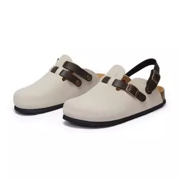 Замшевые пробковые тапочки Half Drag мужские и женские летние плоские нескользящие двухслойные туфли с круглым носком Мэри Джейн на плоской подошве из пробки 35