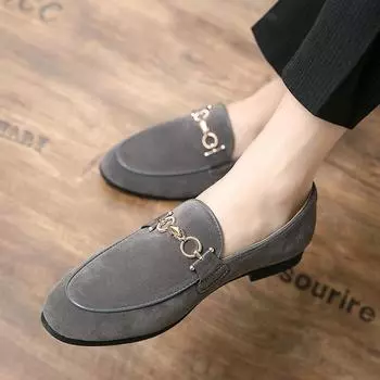 Замшевые туфли Мужские повседневные туфли Мужские дизайнерские туфли без застежек Мужские модные туфли-лоферы Мужские туфли Zapatos Homme Вечернее платье Классические Оксфорды 38