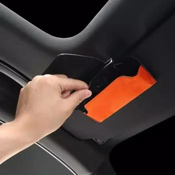 Замшевый автомобильный солнцезащитный козырек держатель для очков магнитный зажим типа солнцезащитные очки коробка для хранения футляр для очков органайзер для очков серый