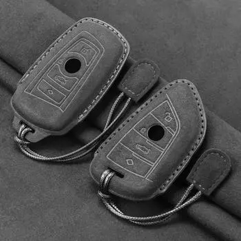 Замшевый чехол для автомобильного ключа, держатель для BMW X3 X5 X6 F30 F34 F10 F20 G20 G30 G01 G02 G05 G32 F15 F16 3 5 7 серии, аксессуары Style A