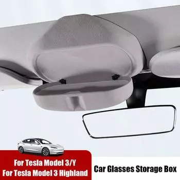 Замшевый чехол для солнцезащитных очков Tesla Highland 2024, держатель для очков, защитный ящик для хранения, органайзер, новая модель3, аксессуары V2Y6