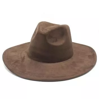 Замшевый цилиндр для мужчин и женщин, большая шляпа с карнизом, шляпа джентльмена M56-59cm
