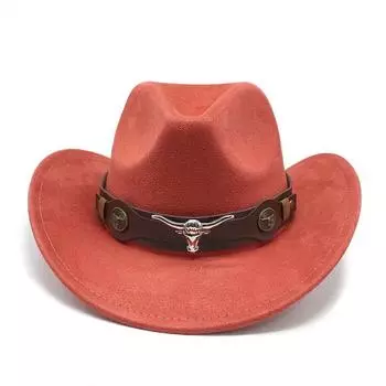 Замшевый цилиндр, мужская и женская шляпа в стиле британского джаза, классическая шляпа в стиле Харадзюку с головой быка, шерстяной цилиндр M56-59cm