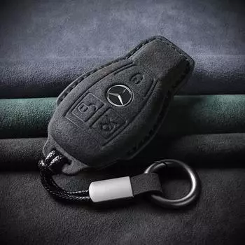 Замшевый кожаный чехол для ключей для Mercedes Benz ACERM class CLA GLA, чехол для ключа W204 W210 W124 W203 W205, сумка автомобильные аксессуары