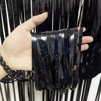 Занавес от дождя, фон для вечеринки, занавес с бахромой, украшение для вечеринки 1*1M