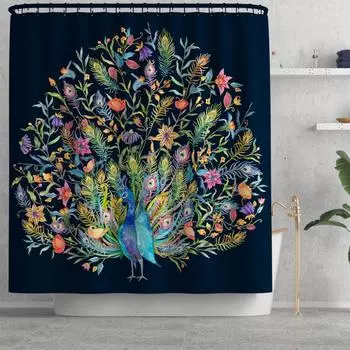 Занавеска для душа с рисунком животных, кота, тигра, 180*180 см, занавеска для ванной комнаты