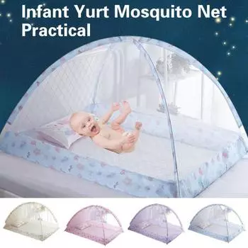 Занавеска для кровати, дизайн полного покрытия, зашифрованная пряжа, легко складывается, быстро открывается, бездонная, противомоскитная, полиэстер, детская юрта, москитная сетка, аксессуар для кровати фиолетовый