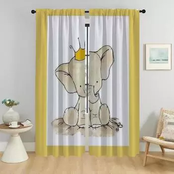 Занавеска для окна для комнаты 2-панельная картонная слоновая штора от комаров для камер, украшения на Хэллоуин, разделительная перегородка для гостиной W50xH70cmx2pcs-CL