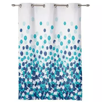 Занавеска для окна в фермерском стиле с акварельными точками и градиентом цвета морской волны в современном европейском стиле для спальни, гостиной, заднего фона 135W x 60H(cm) x1