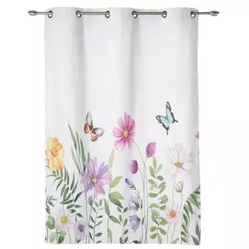 Занавеска для спальни и кухни, весенний цветок, бабочка, оконные шторы, занавески для гостиной, декоративные предметы 135W x 60H(cm) x1