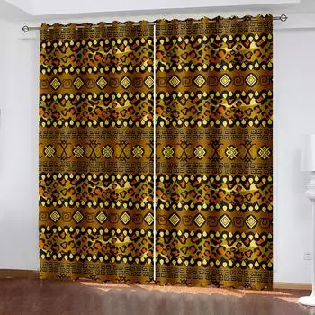 Занавеска для украшения дома, высококачественная занавеска с обычным узором из полиэстера, прочная, подходит для украшения гостиной и спальни W132cm x H160cm&Hook