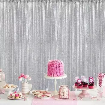 Занавеска из фольги, фон из серебристой металлической мишуры, бахрома из фольги, украшения для дня рождения, свадьбы, детского душа, вечеринки в стиле диско серебряный