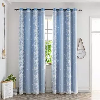 Занавеска на окно, практичная дышащая, моющаяся, затемняющая занавеска, практичная домашняя затемняющая оконная драпировка, оконная панель, офисные принадлежности темно-синий