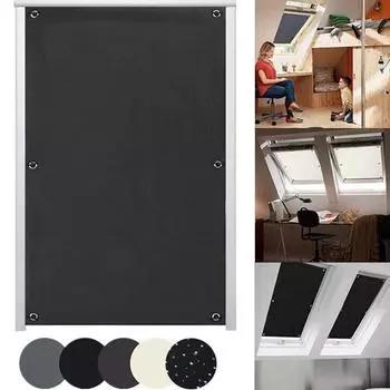 Занавеска на присоске, солнцезащитный козырек, регулируемые затемняющие жалюзи, складная занавеска, съемная ткань 38x75cm