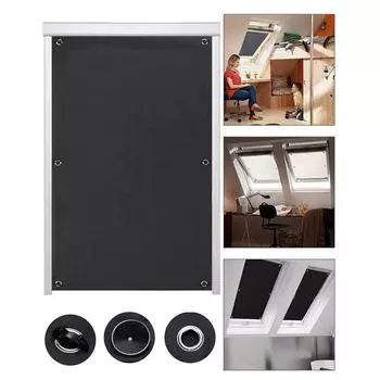 Занавеска на присоске, солнцезащитный козырек, регулируемые затемняющие жалюзи, складная занавеска, съемная ткань 38x75cm