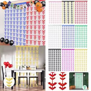 Занавеска от дождя на Хэллоуин, подвесная занавеска от дождя с изображением дома с привидениями, вечерние украшения ужасов, реквизит, занавеска от дождя из фольги 1x2 м One Size золотой