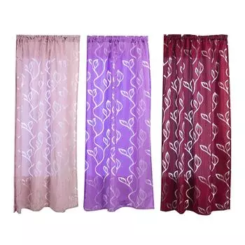 Занавеска с цветочным принтом, прозрачная для моющейся душевой комнаты в спальне розовый