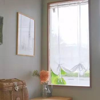 Занавески Института Эффекта Простой Ленты Поднимаются Маленькие Шторы на Окно Ширина 70 см x Длина 120 см 1 шт. Занавеска для кафе Занавеска с повязкой на глаза Разделитель комнаты Зеркало белый