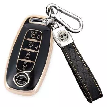 ZANEKO New Serena Key Cover Compatible with Nissan SERENA C28 Series New Luke Pro Pilot e-POWER Key Case (Black)