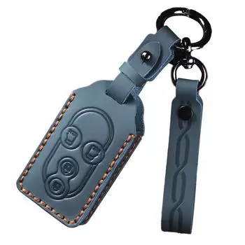 ZANEKO Танто Ключ Совместимый с ключом Daihatsu Tanto Custom Ключ Wake Smart Key Брелок из натуральной кожи Чехол, Крышка, Чехол, (синий)
