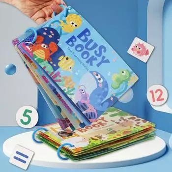 Занимательная книга для малышей 1-6 лет Обучение через игры Книга с наклейками Развивающая игрушка для детей Дошкольная книга для занятий Сенсорная игрушка