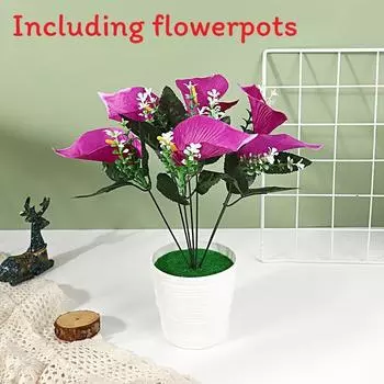 Zantedeschia Aethiopica Simulates Potted Plant Artificial Flower Decoration