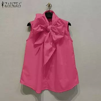 ZANZEA Women Casual Summer Sleeveless Tank Tops L бежевый